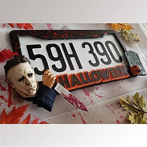 90 18. . Halloween license plate frame